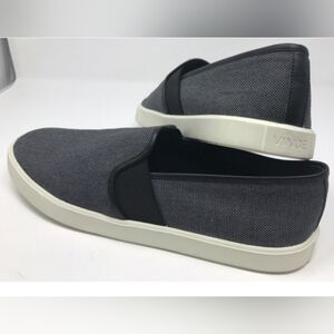 Vince Canvas Black and grey Men's Slip-On Shoes